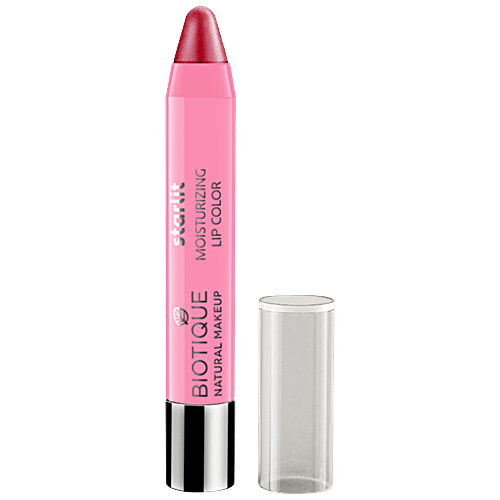 Biotique Natural Makeup Starlit Moisturising Lipstick - Crimson Pop, 3.5 g  