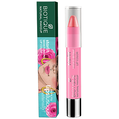 Biotique Natural Makeup Starlit Moisturising Lipstick - Coral Dew, 3.5 g  