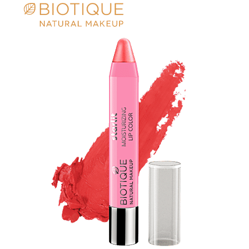 Biotique Natural Makeup Starlit Moisturising Lipstick - Coral Dew, 3.5 g  