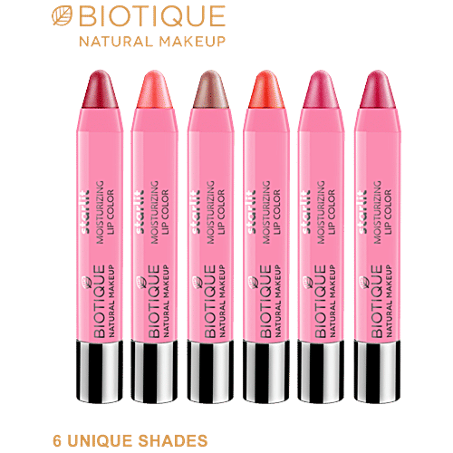 Biotique Natural Makeup Starlit Moisturising Lipstick - Coral Dew, 3.5 g  