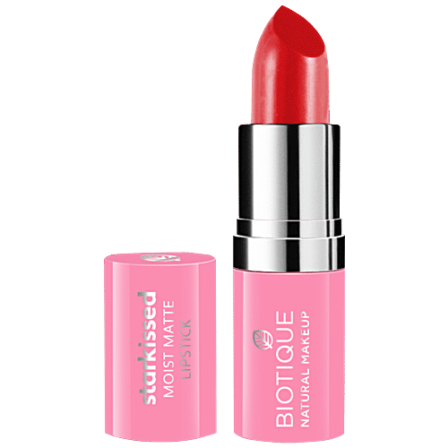 Biotique Natural Makeup Starkissed Moist Matte Lipstick - Reunion Night, 4.2 g  