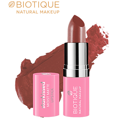 Biotique Natural Makeup Starkissed Moist Matte Lipstick - Sweet Nothings, 4.2 g  