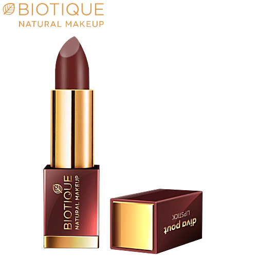 Biotique Natural Makeup Diva Pout Lipstick - Cinnabar Tease, 4 g  