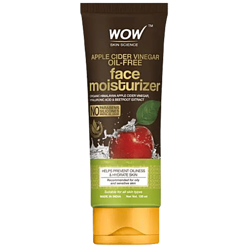 Wow Skin Science Organic Apple Cider Vinegar Face Moisturizer - Oil-Free, No Parabens, 100 ml  Oil Free, No Parabens