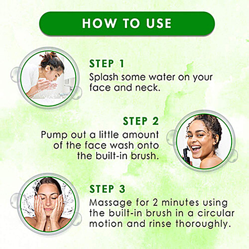 Wow Skin Science Aloe Vera Face Wash - With Built-In Face Brush, Cleanses Gently, No Parabens & Sulphate, 150 ml No Parabens & Sulphate