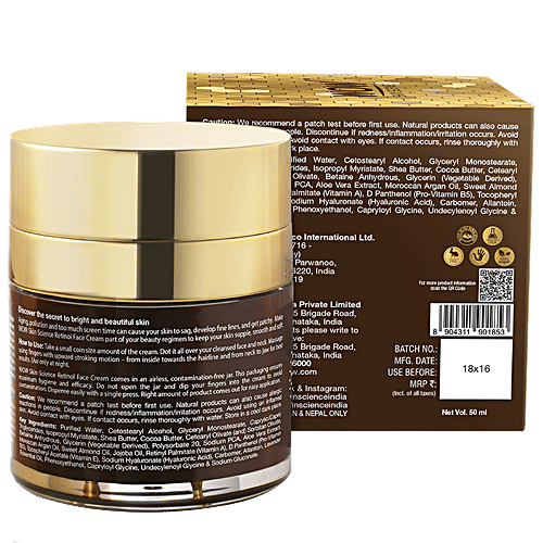 Buy Wow Skin Science Retinol Face Cream Vitamin A & Hyaluronic Acid