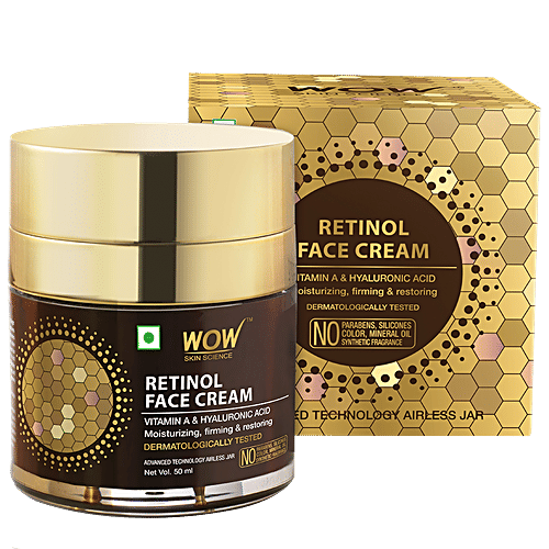 Buy Wow Skin Science Retinol Face Cream Vitamin A & Hyaluronic Acid