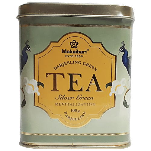 Makaibari Silver Green Revitalization Darjeeling Green Tea, 100 g Tin Rich in Antioxidant
