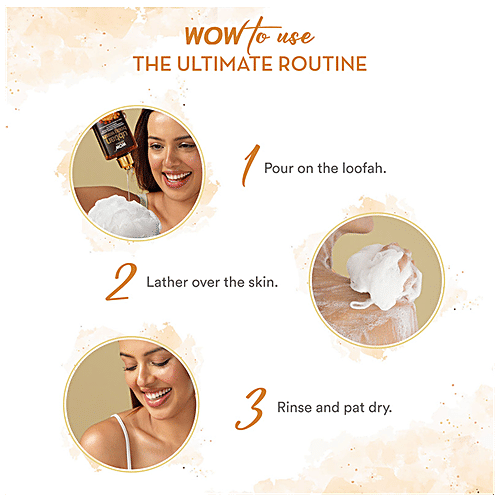 Wow Skin Science Ubtan Body Wash - With Chickpea Flour, Almond & Turmeric Extracts, No Parabens, 250 ml No Parabens & No Sulphate