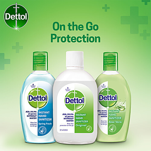 Dettol Instant Hand Sanitizer - Original, Alcohol Based, Kills 99.9% of Germs without Water, 60 ml  