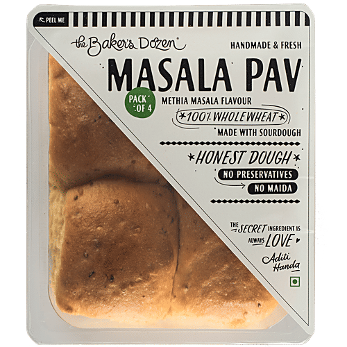 Buy The Baker's Dozen Masala Methia Pav Sourdough 100 Whole Wheat