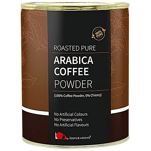 looms & weaves Premium Arabica Ground Coffee Powder, 100 g