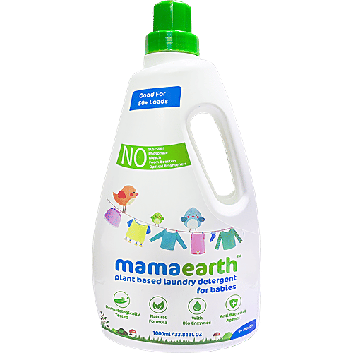 Mamaearth Plant Based Laundry Detergent For Babies, 1 L  No SLS/SLES, Phosphate