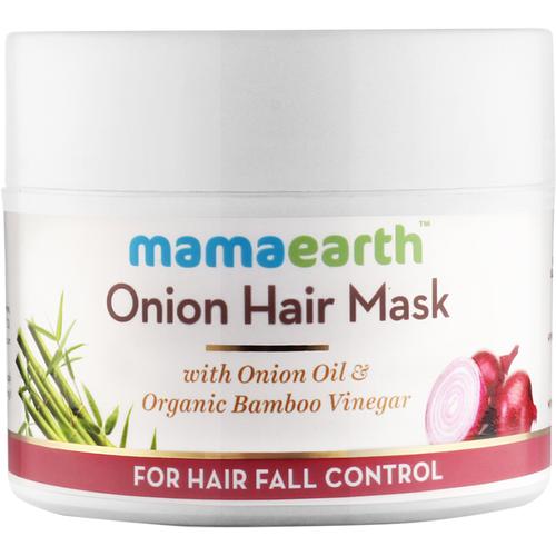 Mamaearth Onion Hair Mask For Hair Fall Control - With Onion Oil & Organic Bamboo Vinegar, 200 ml  