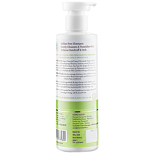 Buy Mamaearth Tea Tree Shampoo Ginger Oil, For Dandruff Free Hair