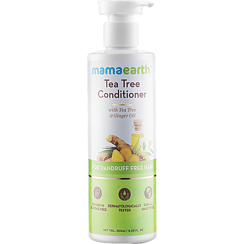 Mamaearth Tea Tree Conditioner - Ginger Oil, For All Hair Types, Paraben & Silicone Free, 250 ml Paraben & Silicone Free