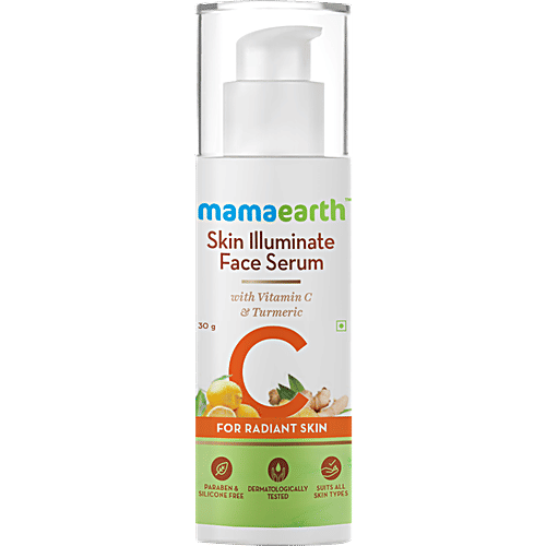 Mamaearth Skin Illuminate Vitamin C Serum For Radiant Skin with High Potency Vitamin C & Turmeric, 30 g