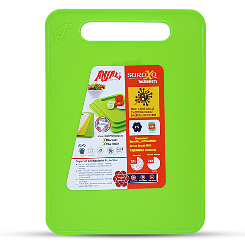 Anjali Chopping/Cutting Board - For Fruits & Vegetable, Green, Plastic, 10mm Thickness, 1 pc