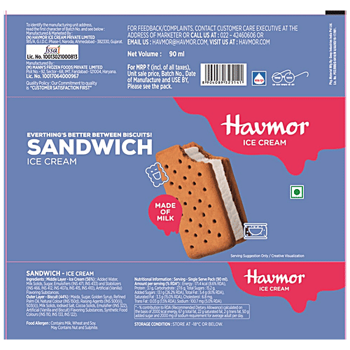 Buy Havmor Sandwich Ice Cream Online at Best Price of Rs 30 bigbasket
