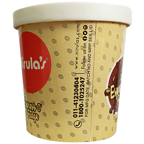 Nirulas Espress O' Fudge Ice Cream - Goodness of Milk Cream, 650 ml Tub 
