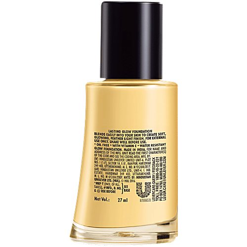 Elle 18 Lasting Glow Foundation, 27 ml 02 Marble Long-Lasting Glow, Intense Colour Payoff, High Gloss Finish