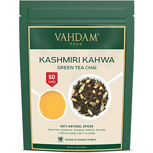 Buy VAHDAM Green Tea Kashmiri Kahwa Loose Leaf Online at Best Price