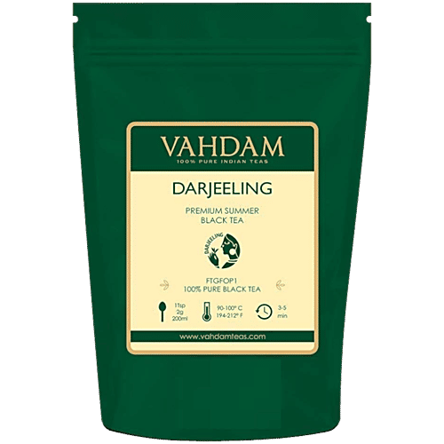 Vahdam Darjeeling Premium Summer Black Tea, 250 g  Pure