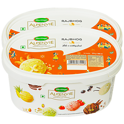 Heritage Alpenvie Rajbhog Ice Cream, 450 ml  