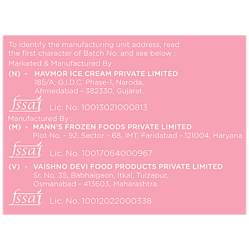 Havmor Ice Cream - Tutti Frutti, 700 ml (Buy 1 Get 1 Free) 