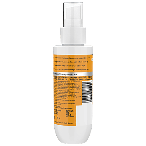 Livon Hair Straightening Serum - Up To 12 Hour Straighter Hair, Infused With Heat Activated Protein, 100 ml  Infused With Heat Activated Protein