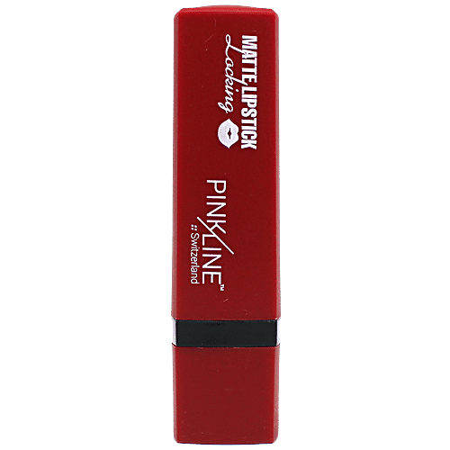 Pink Line Locking Matte Lipstick, 29 g Metallic Red 