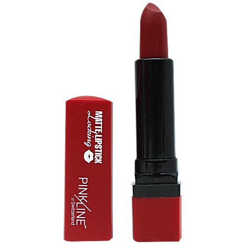 Pink Line Locking Matte Lipstick, 29 g Metallic Red 