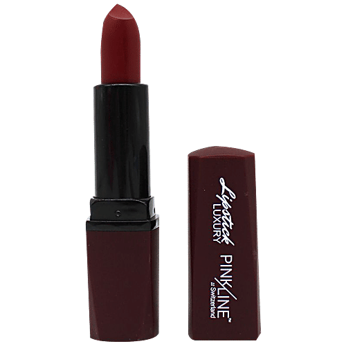 Pink Line Luxury Matte Lipstick, 26 g Velvet Maroon 