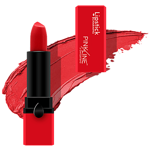 Pink Line Charming Matte Lipstick, 29 g Stylish Orange