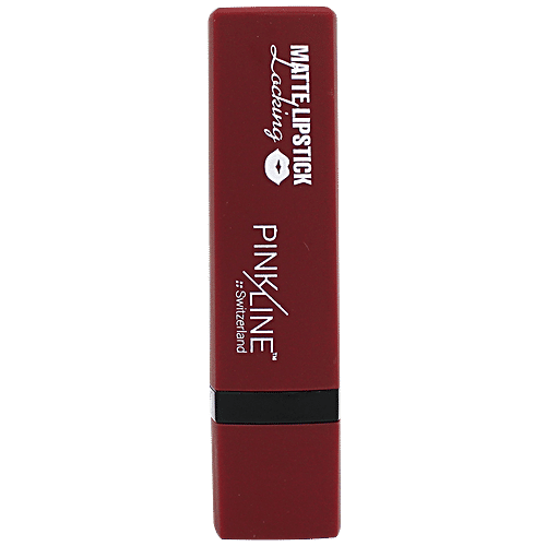 Pink Line Locking Matte Lipstick, 29 g Gumness Maroon 