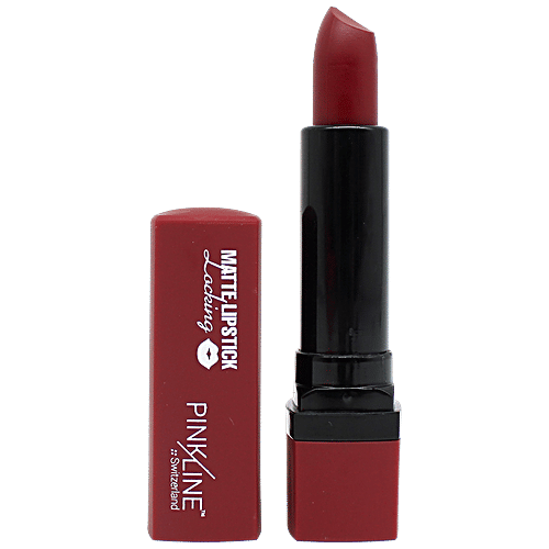 Pink Line Locking Matte Lipstick, 29 g Gumness Maroon 