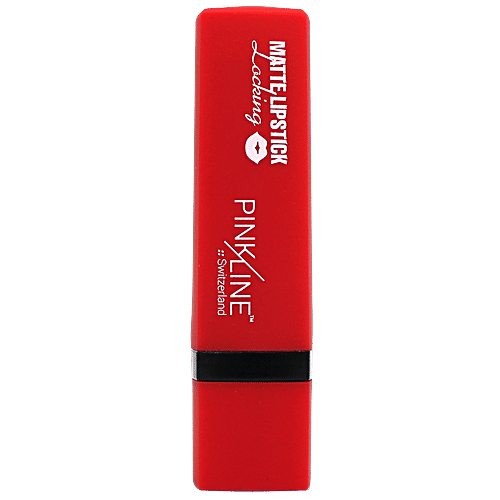 Pink Line Locking Matte Lipstick, 29 g Plumpy Red 