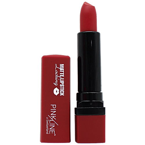 Pink Line Locking Matte Lipstick, 29 g Red Oxide 