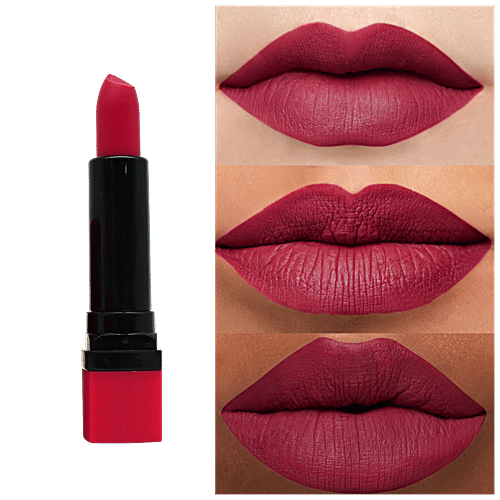 Pink Line Locking Matte Lipstick, 29 g Siren Red 