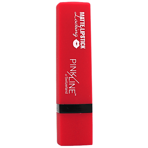Pink Line Locking Matte Lipstick, 29 g Siren Red 
