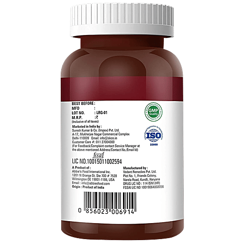 Abbies Nutrition Plus Health Supplement - L-Arginine, 120 pcs  