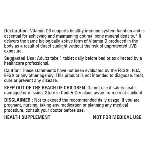 Buy Abbies Nutrition Plus Health Supplement Vitamin D3 Online at Best