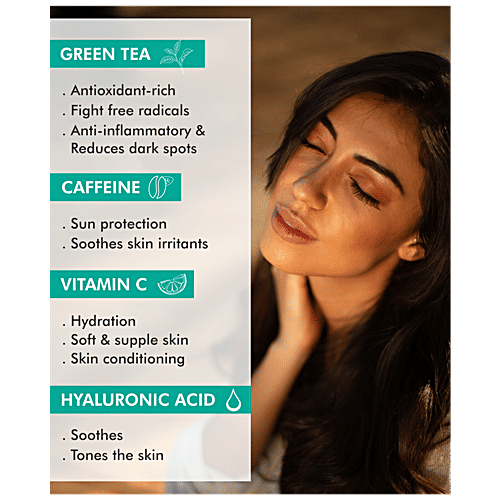 mCaffeine Naked Detox Hydrating Green Tea Face Serum, 40 ml  