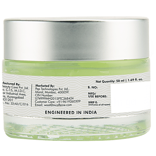 mCaffeine Vitamin C Green Tea Night Gel - With Hyaluronic Acid, 72 Hrs Hydrating, 50 ml