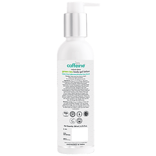 mCaffeine Vitamin C Green Tea Body Lotion - With Shea Butter, Lightweight, Non-Greasy Moisturizer, 200 ml  