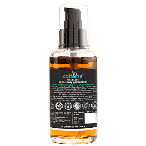 Buy MCaffeine Naked & Raw Coffee Body Polishing Oil Reduces Stretch