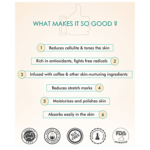 mCaffeine Naked & Raw Coffee Body Polishing Oil - Reduces Stretch Marks, Moisturizes The Skin, 100 ml  