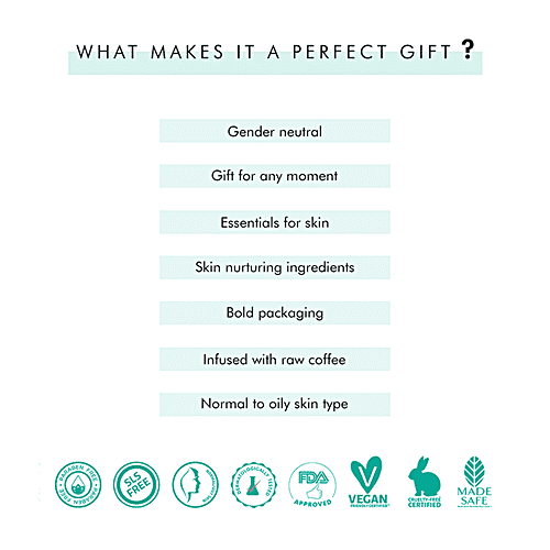 mCaffeine Coffee Mood Gift Set - Body Scrub, Face Wash, Mask & Scrub, For Women & Men, Natural Products, 6 pcs  