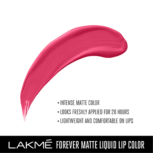Lakme Forever Matte Liquid Lip Colour, 5.6 ml Pink Prom 