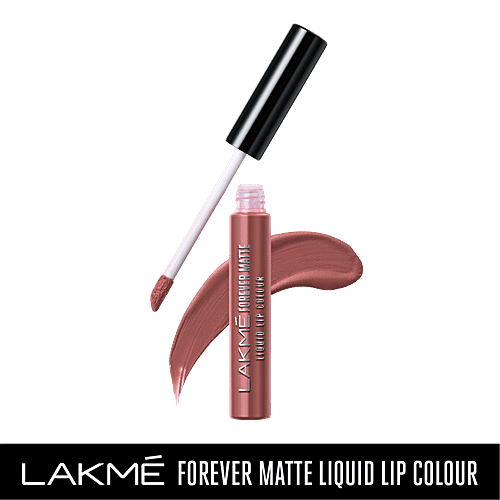Lakme Forever Matte Liquid Lip Colour, 5.6 ml Nude Hue 